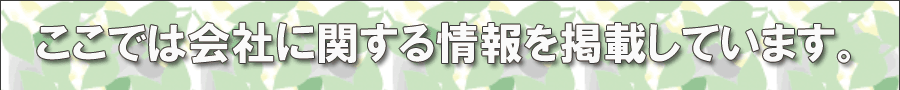 ここでは会社に関する情報を掲載しています。