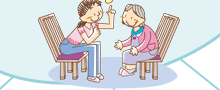 真ん中　相談の様子イラスト　下部